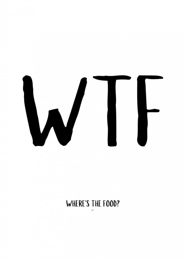WTF Where's The Food by Kristina N. - SoulArt Shop — canvas wall art