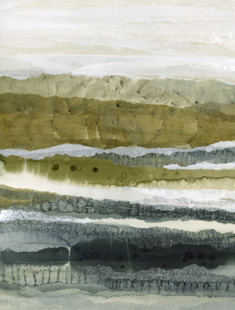 Organic Green Layers by Lara Eckerman — canvas wall art