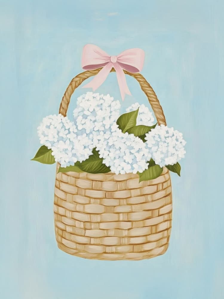 Hydrangeas in Basket