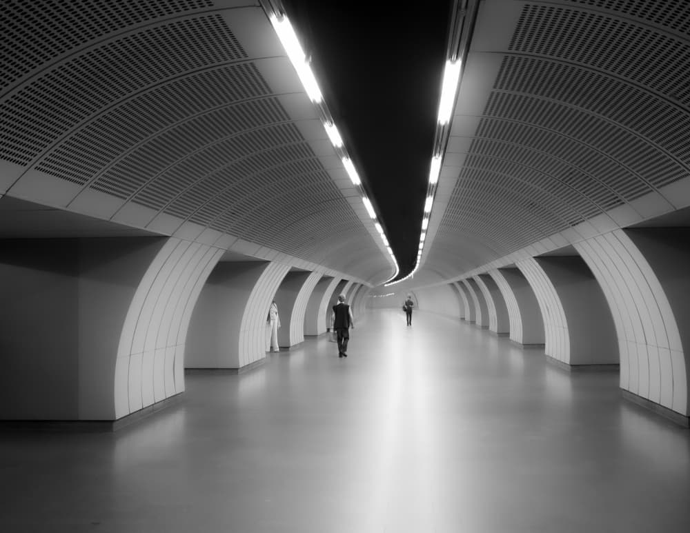 Modern Metro Walkway by Andy Dauer — canvas wall art