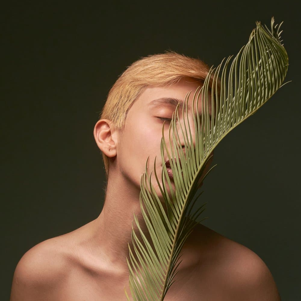 Serene Face with Leaf by Shizuo Shiki — canvas wall art