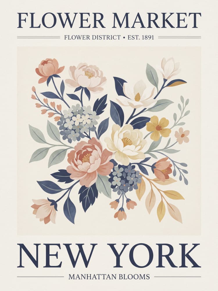 New York Flower Market by Andreas Magnusson — canvas wall art