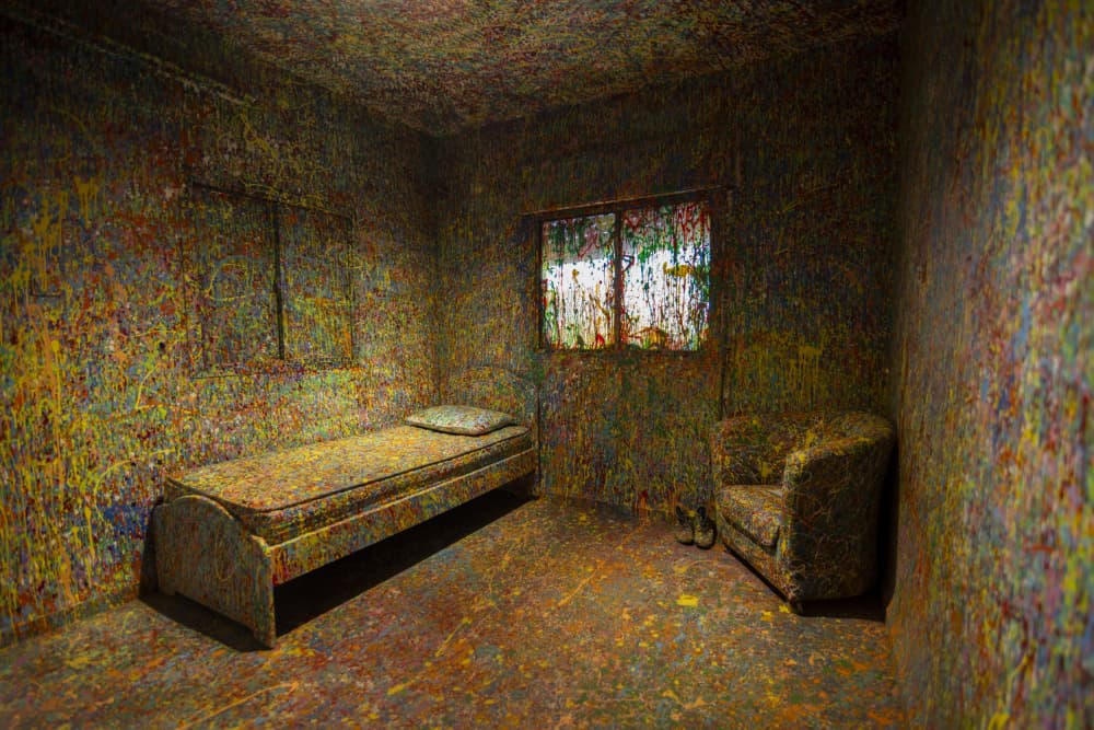 Splattered Paint Room by AYMAN KHRBAWE — canvas wall art