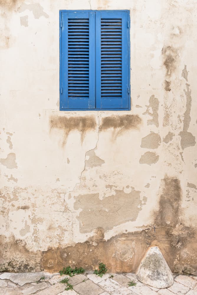 Weathered Blue Window by Photolovers — canvas wall art