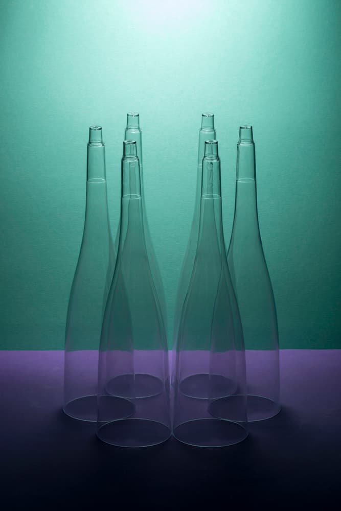 Elegant Glass Bottles by Brig Barkow — canvas wall art