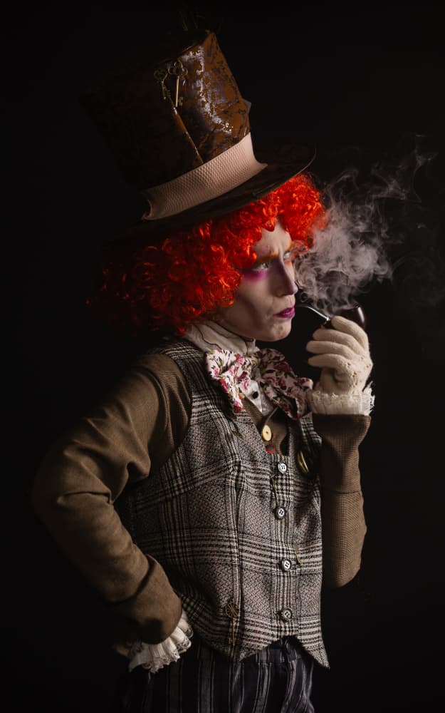 Red Wig Pipe Smoker by Gila Koller — canvas wall art
