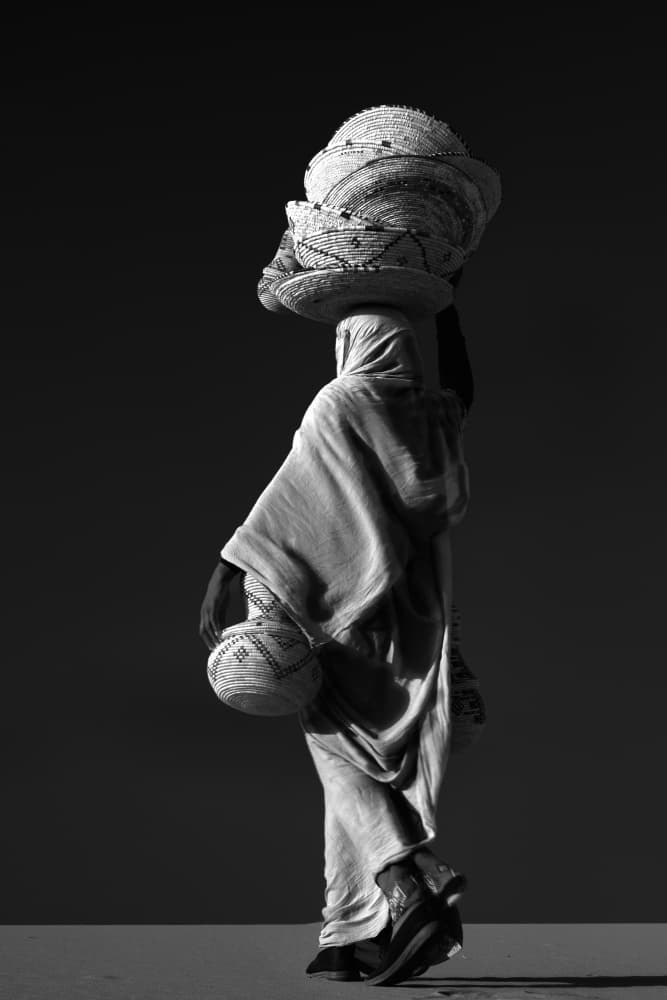 Elegant Profile Walk by ABDALLAH KHALILI — canvas wall art