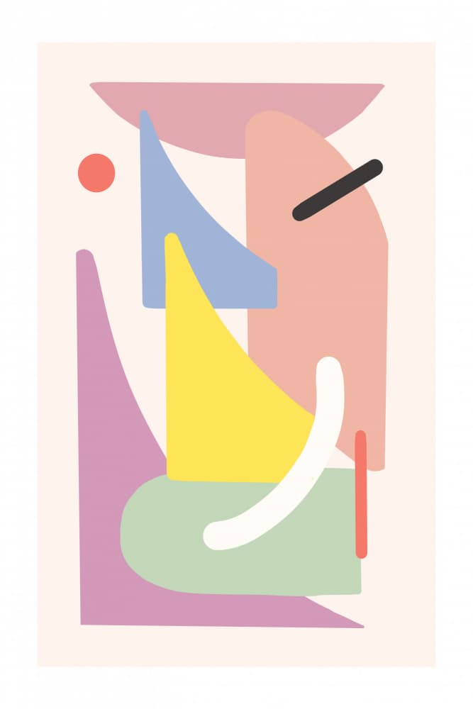 Playful Abstract Shapes by Jilli Darling — canvas wall art