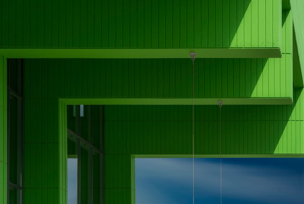 Green Architectural Geometry by Greetje van Son — canvas wall art