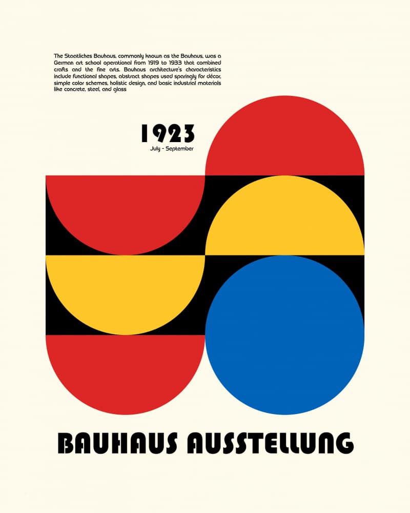 Primary Colors Bauhaus Abstract by Retrodrome — canvas wall art