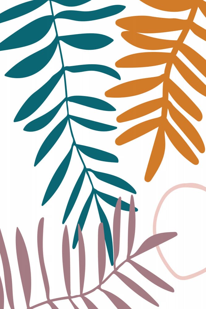 Earthy Tropical Leaves by Dina Dankers — canvas wall art