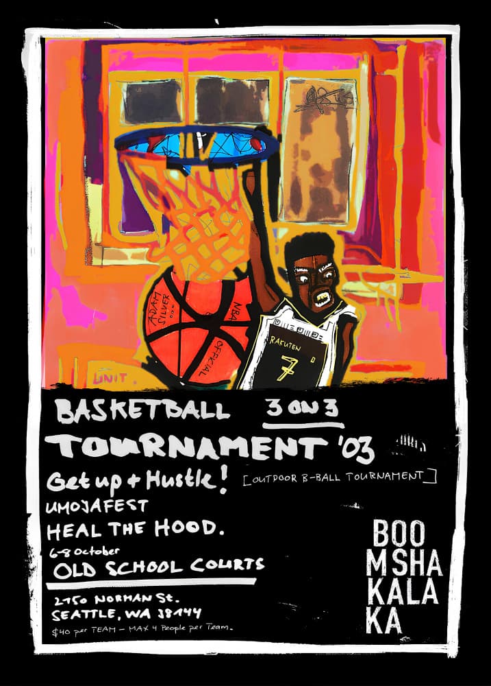 Streetball Slam Dunk by Stefan Bammert — canvas wall art