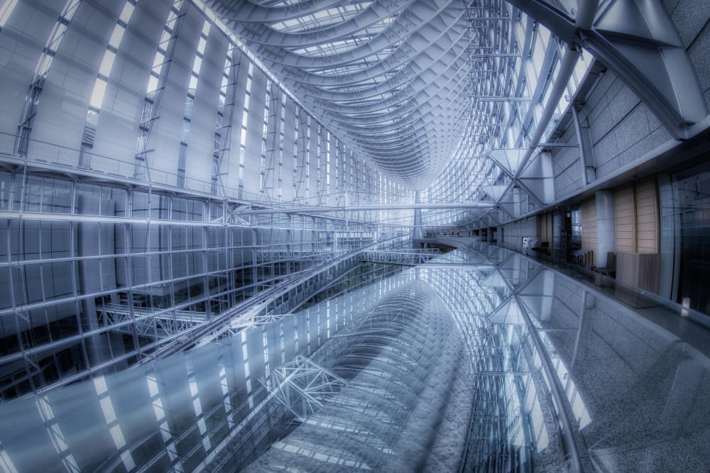 Sleek Modern Architecture by Shigeharu — canvas wall art
