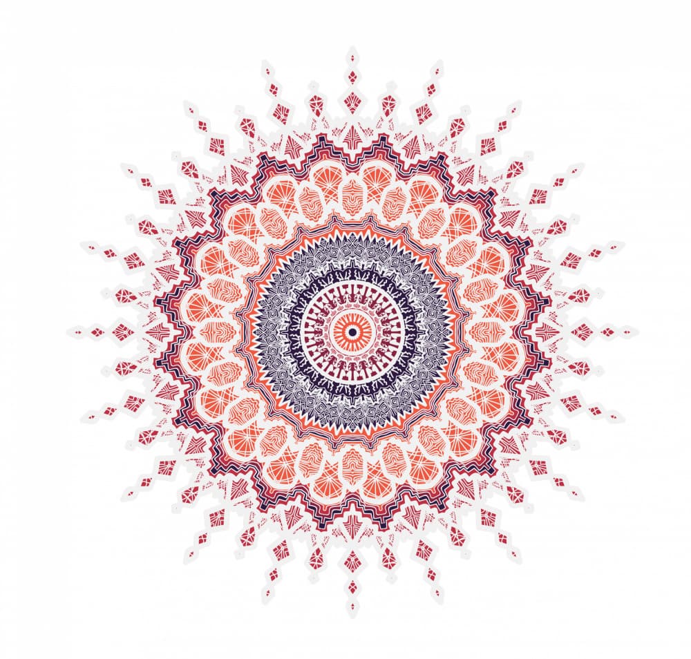Vibrant Ornate Mandala by Marika Barsrsind — canvas wall art