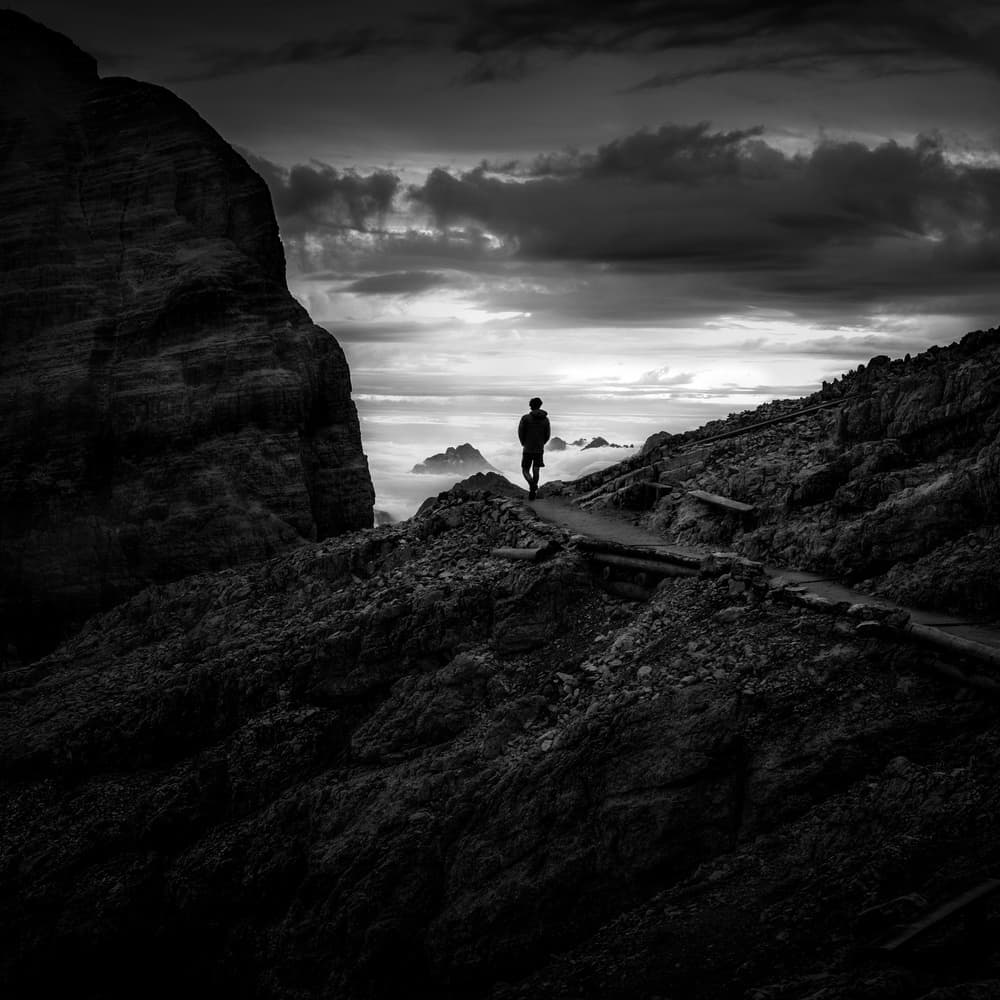 Solitary Mountain Path by Alessandro Traverso — canvas wall art