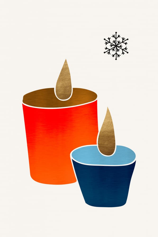 Christmas Candles by Kubistika — canvas wall art