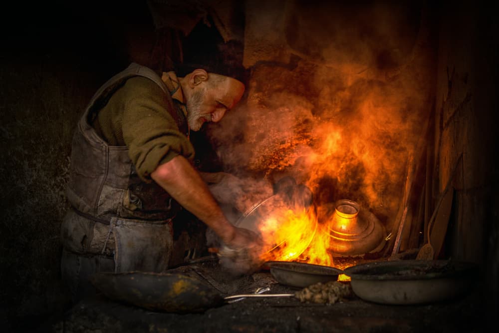 Craftsman's Fiery Forge by Zühdü Bilgin — canvas wall art