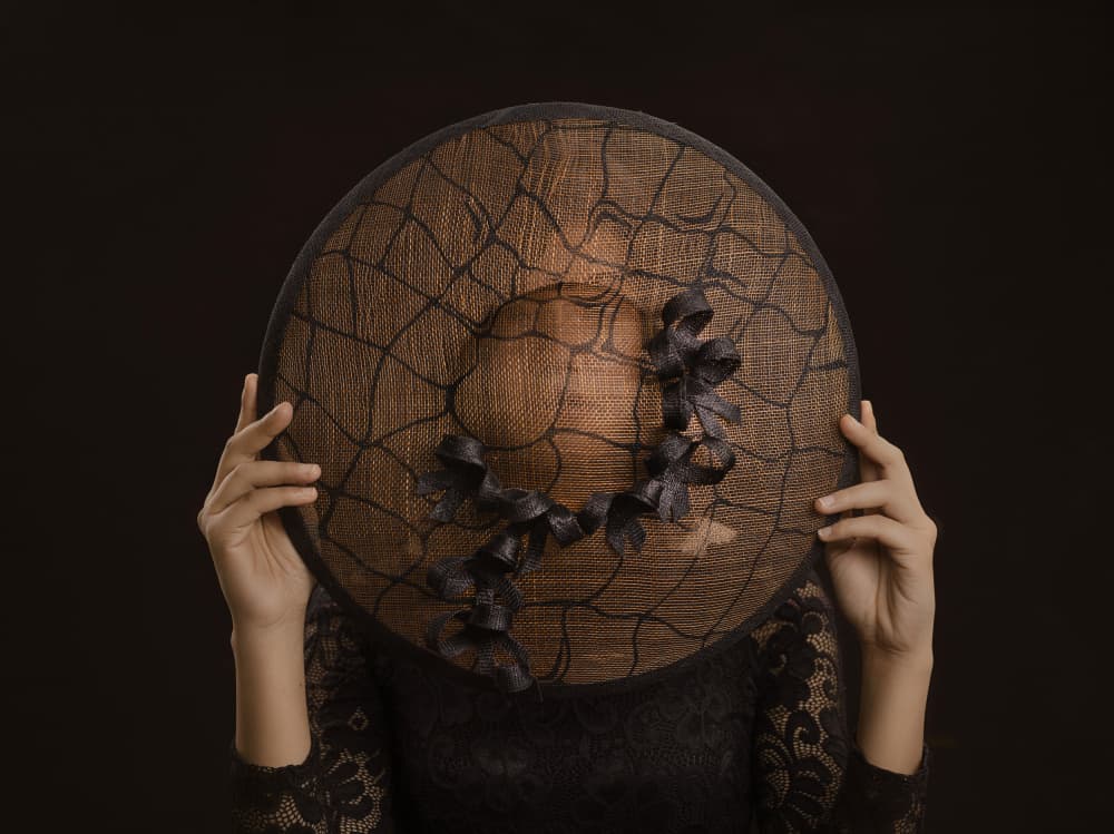 Elegant Hat Portrait by Michael Allmaier — canvas wall art