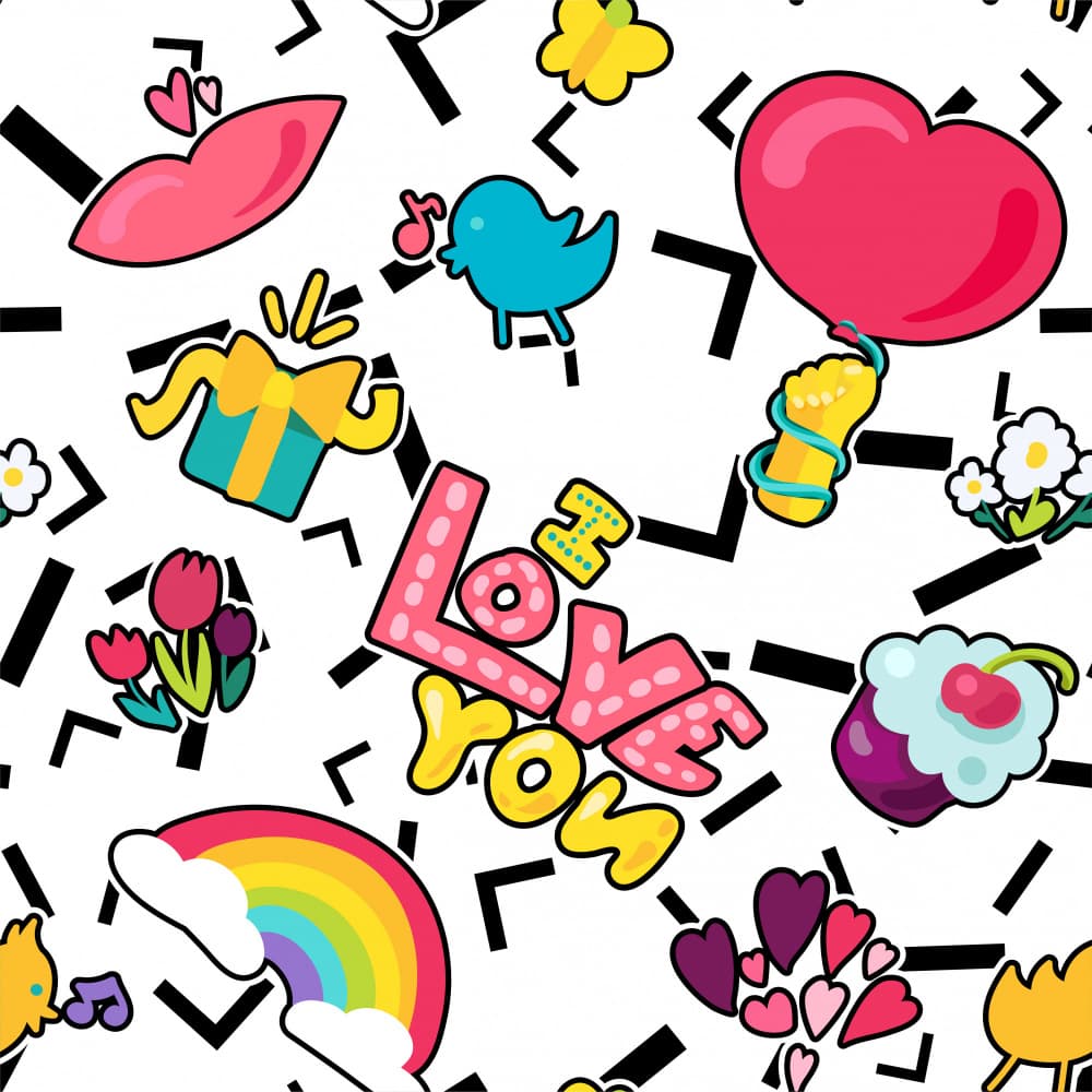 Sweet Love Doodles by Marika Barsrsind — canvas wall art