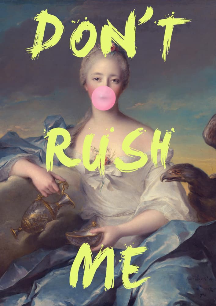 Don't Rush Me Portrait by Talitha McQueen — canvas wall art