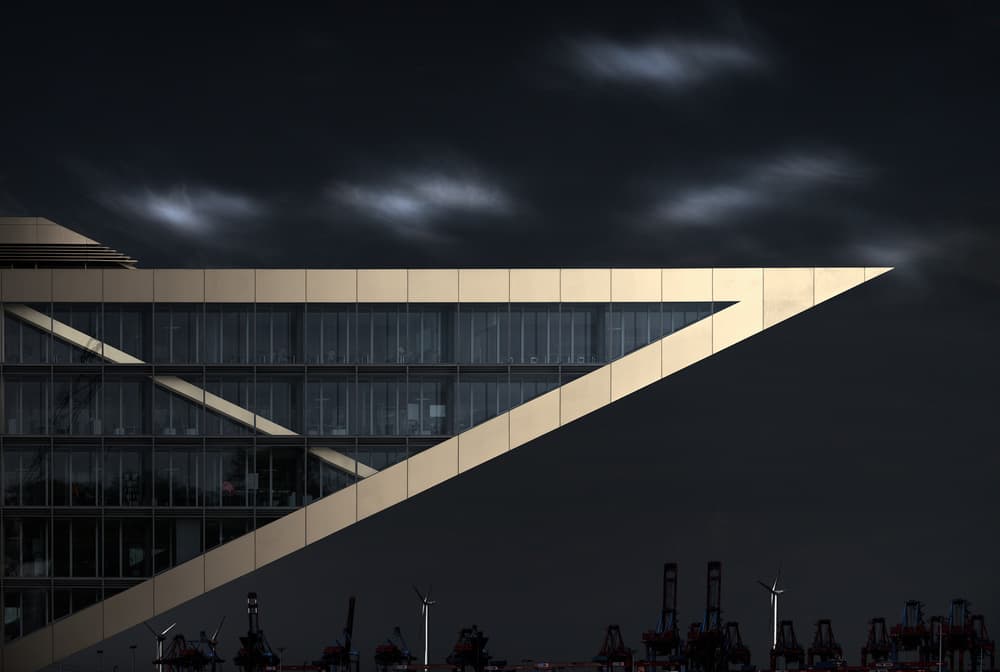 Golden Triangle Architecture by Oscar Lopez — canvas wall art
