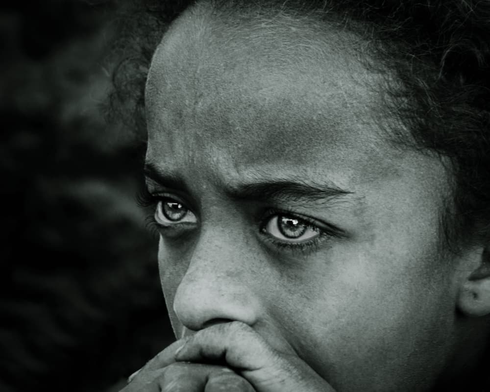 Pensive Young Girl by Yasmin Elsharma — canvas wall art