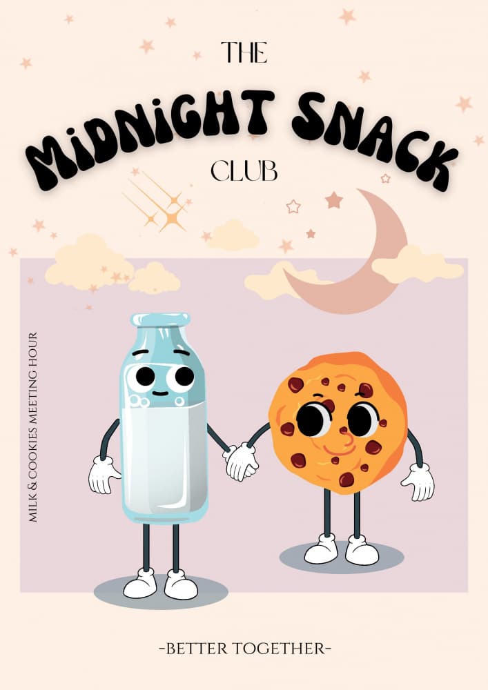 Midnight Snack Friends by Nazma Khokhar — canvas wall art