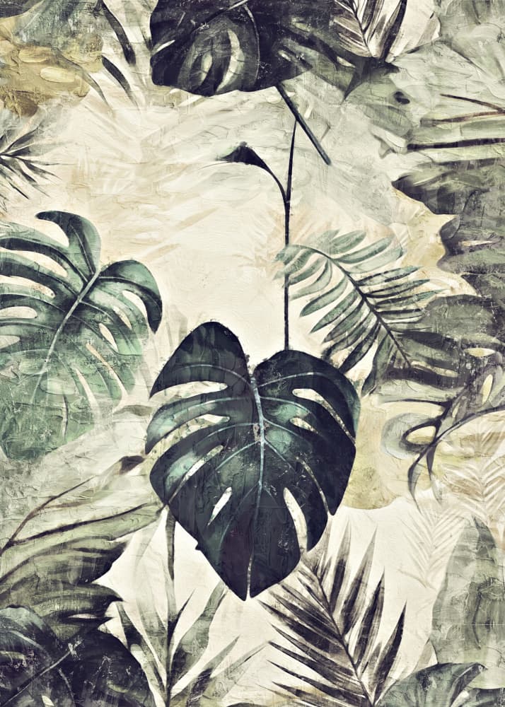 Tropical Foliage Pattern by Rafal Kulik — canvas wall art