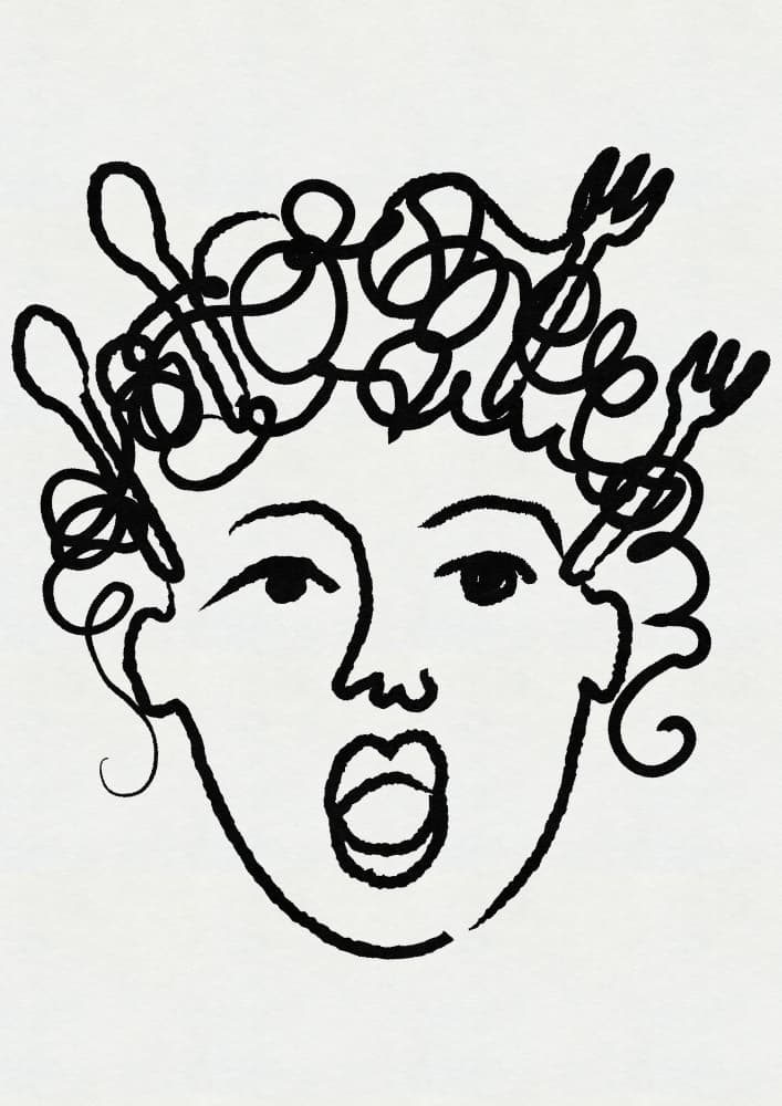 Whimsical Foodie Portrait by Nicholas — canvas wall art