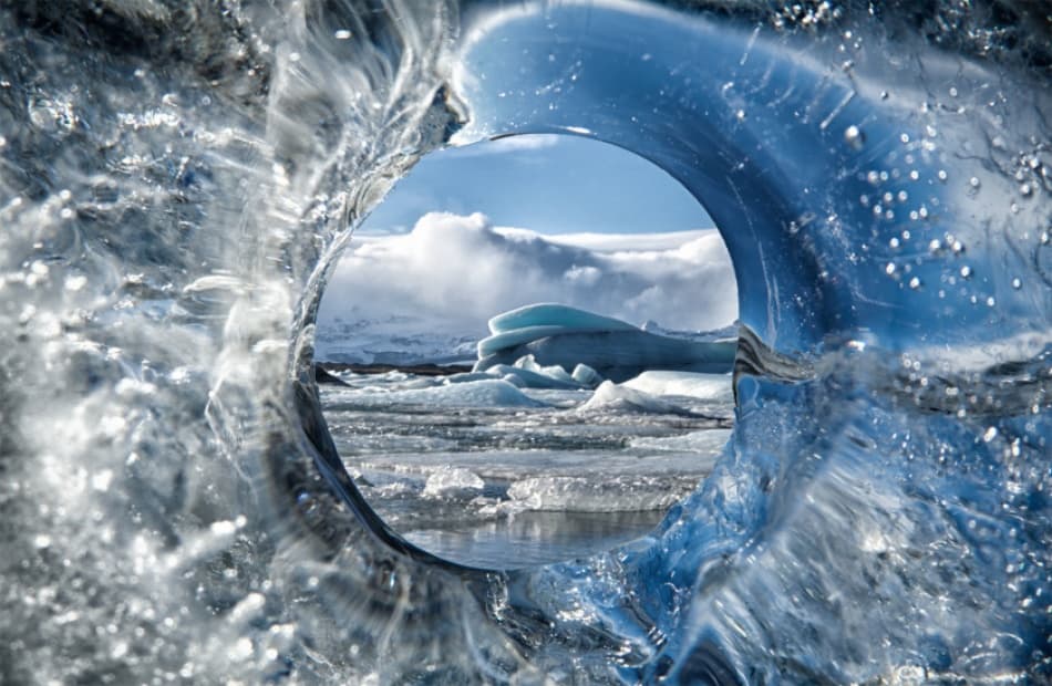 Ice Hole Glacier View by Tim Vollmer — canvas wall art