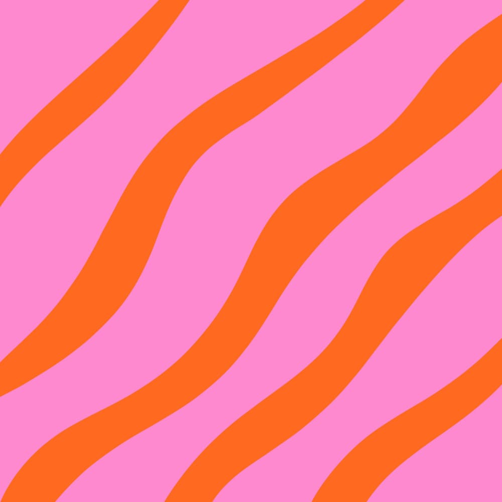 Groovy Pink Orange Waves