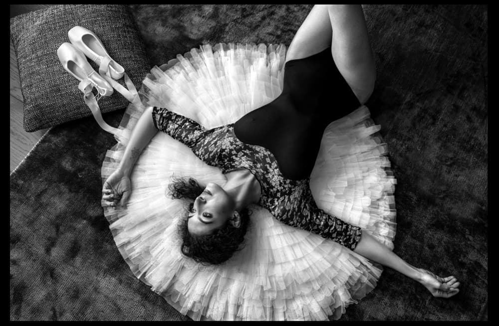 Ballerina's Graceful Rest by Waldemar Szmidt — canvas wall art