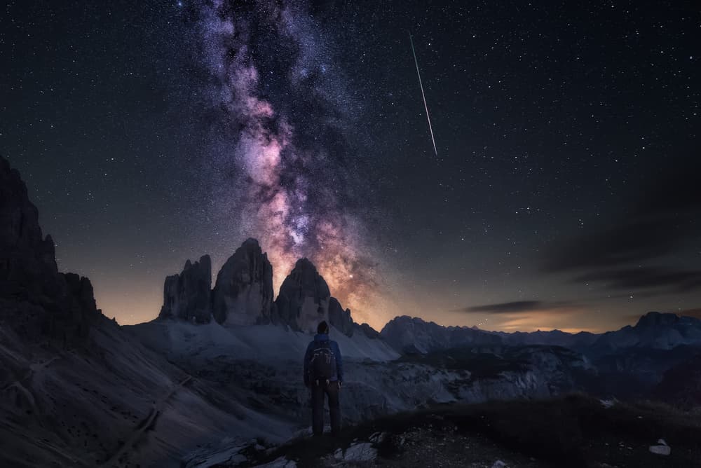 Milky Way Mountain Stargazer by Carlos F. Turienzo — canvas wall art