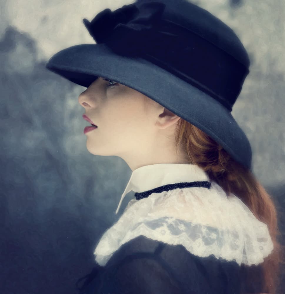 Elegant Lady In Hat by kenp — canvas wall art
