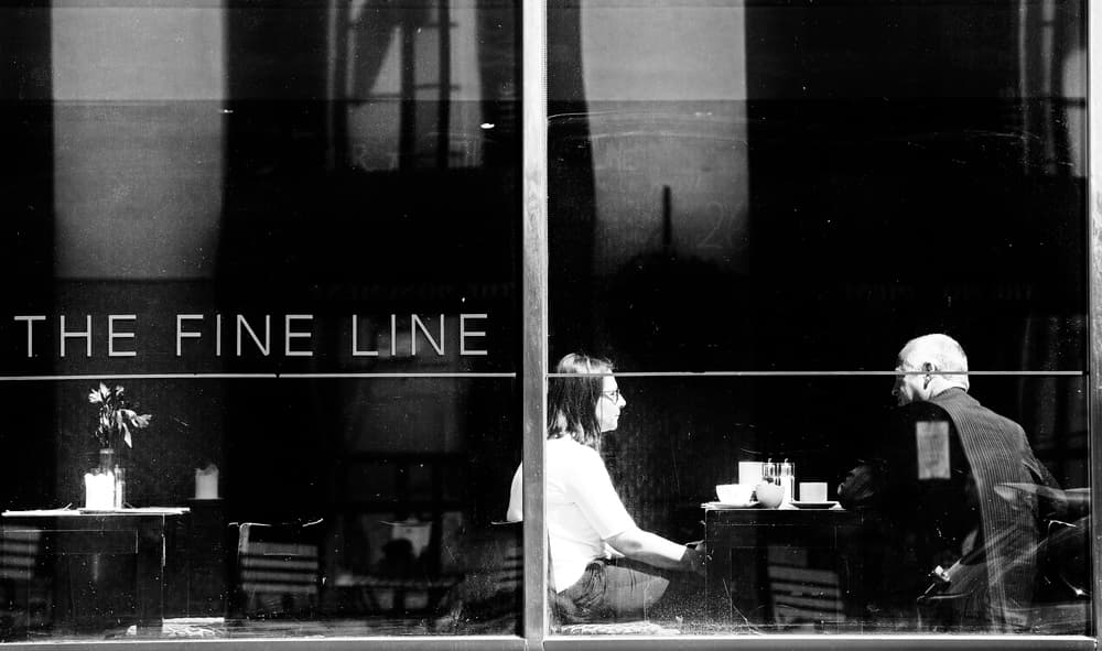 Quiet Cafe Conversation by Julien Oncete — canvas wall art