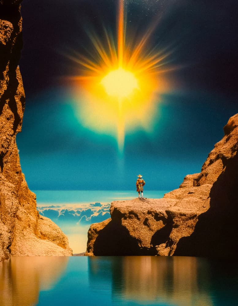 Voyager at the Edge of Light by Taudalpoi — canvas wall art