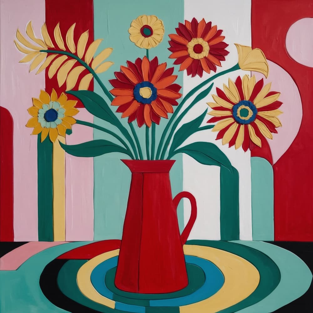 Vibrant Floral Still Life by The Art Concept — canvas wall art
