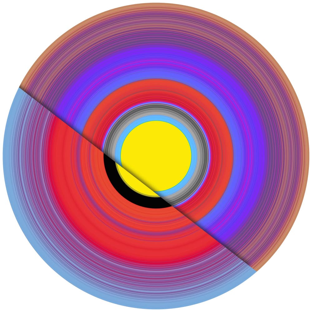Colorful Split Circles by PASLIER Morgan — canvas wall art