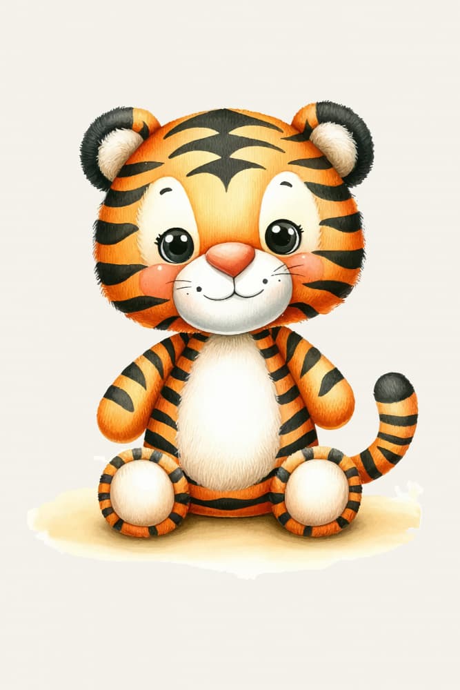 Cute Baby Tiger by Andreas Magnusson — canvas wall art