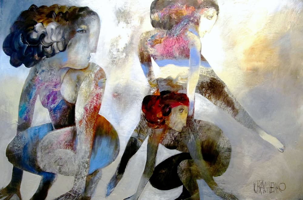 Colorful Abstract Figures by Victor Tkachenko — canvas wall art