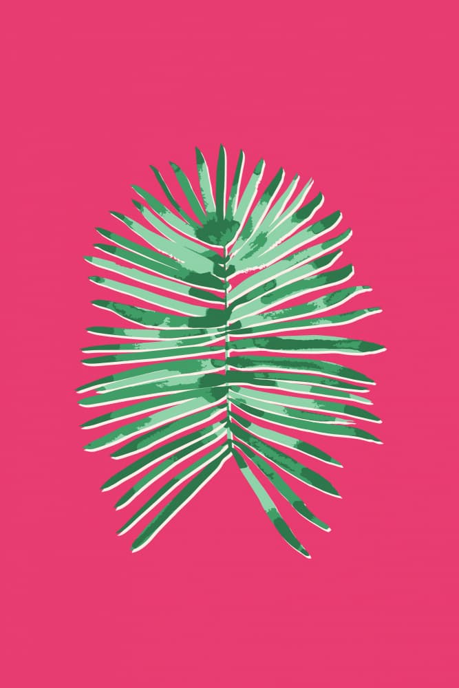 Vibrant Tropical Leaf by Karen Menzenbach — canvas wall art