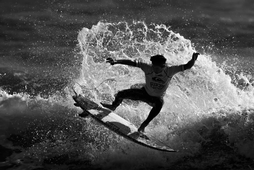 Dynamic Wave Surfer by Ti Wang — canvas wall art