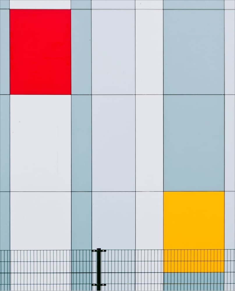 Colorful Geometric Wall by Henk van Maastricht — canvas wall art