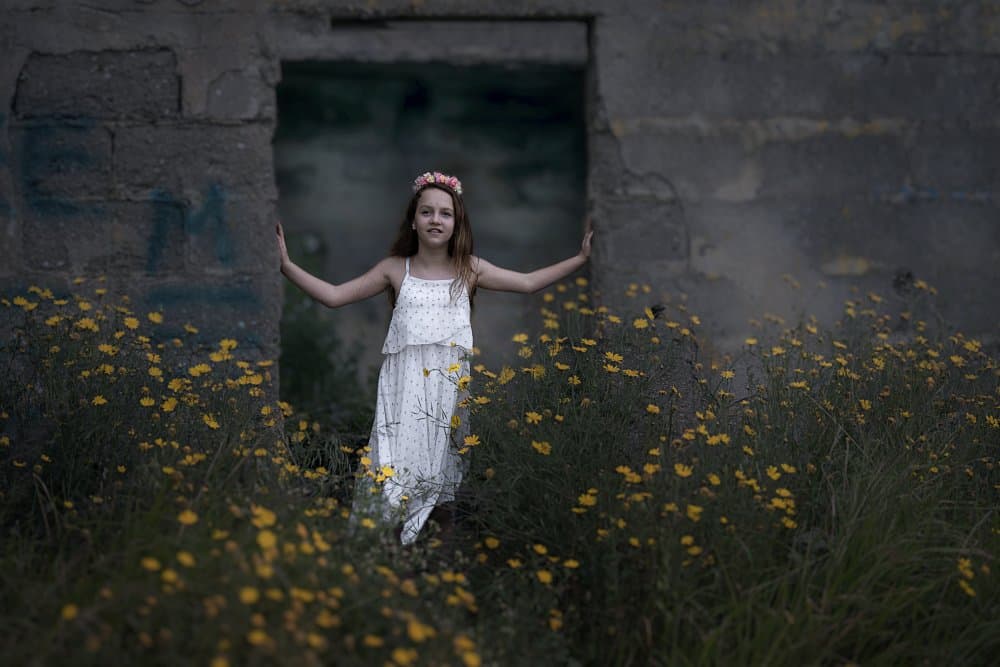 Girl in Wildflower Dreams by Gabrielle Halperin — canvas wall art