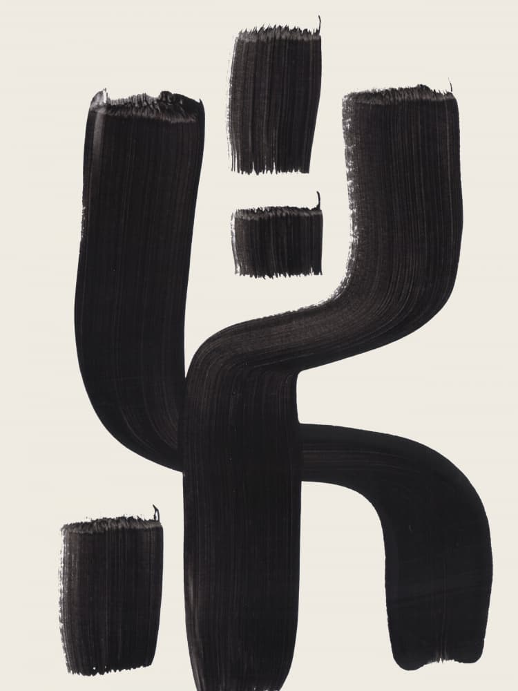 Bold Black Strokes by Ejaaz Haniff — canvas wall art