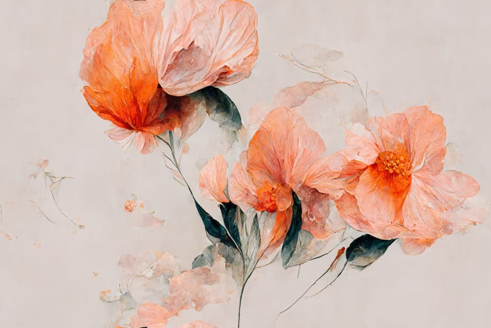 Delicate Floral Dreams by Treechild — canvas wall art
