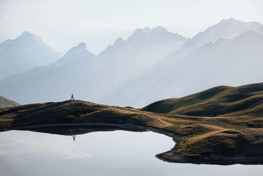 Solitary Mountain Runner