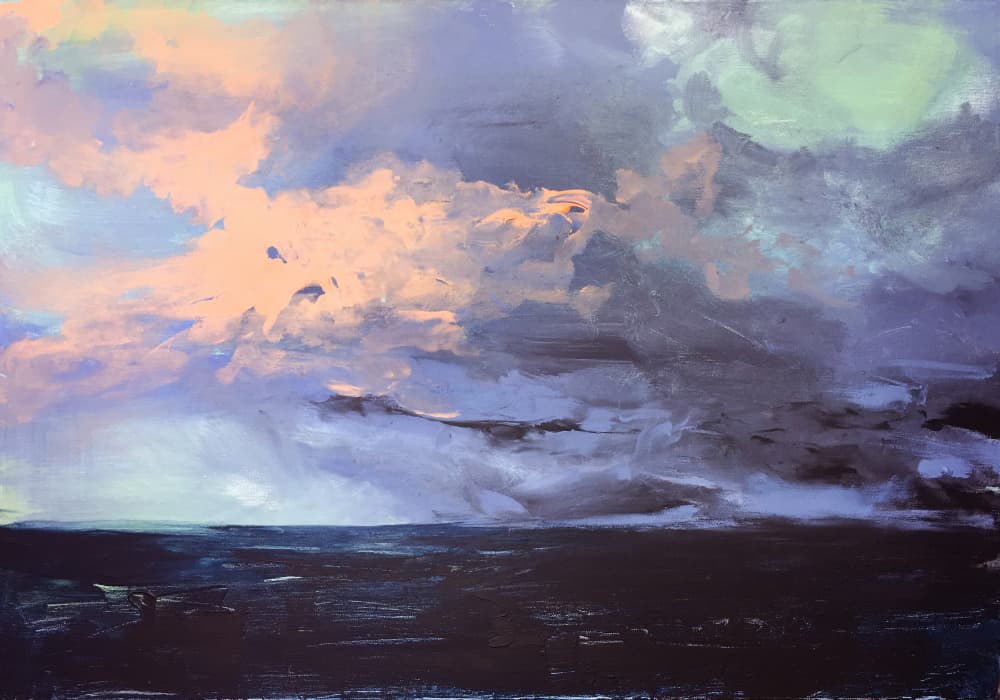 Stormy Ocean Sky by Christine Lindstrom — canvas wall art