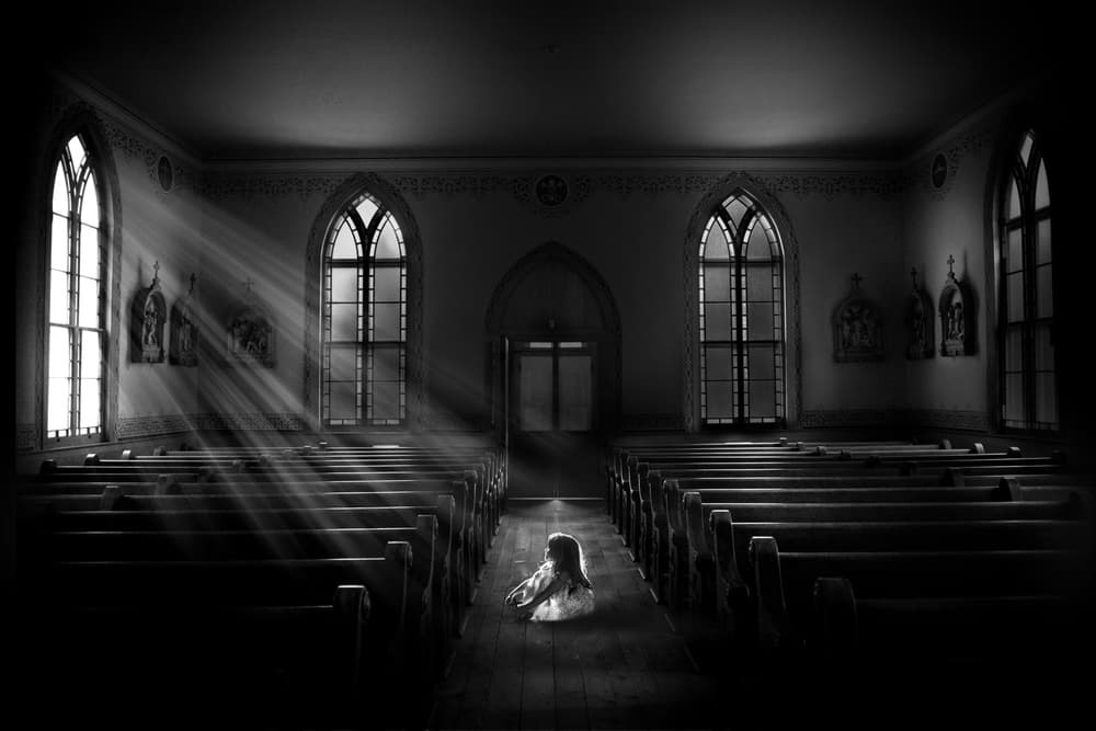 Girl in Sacred Light by Kapuschinsky — canvas wall art