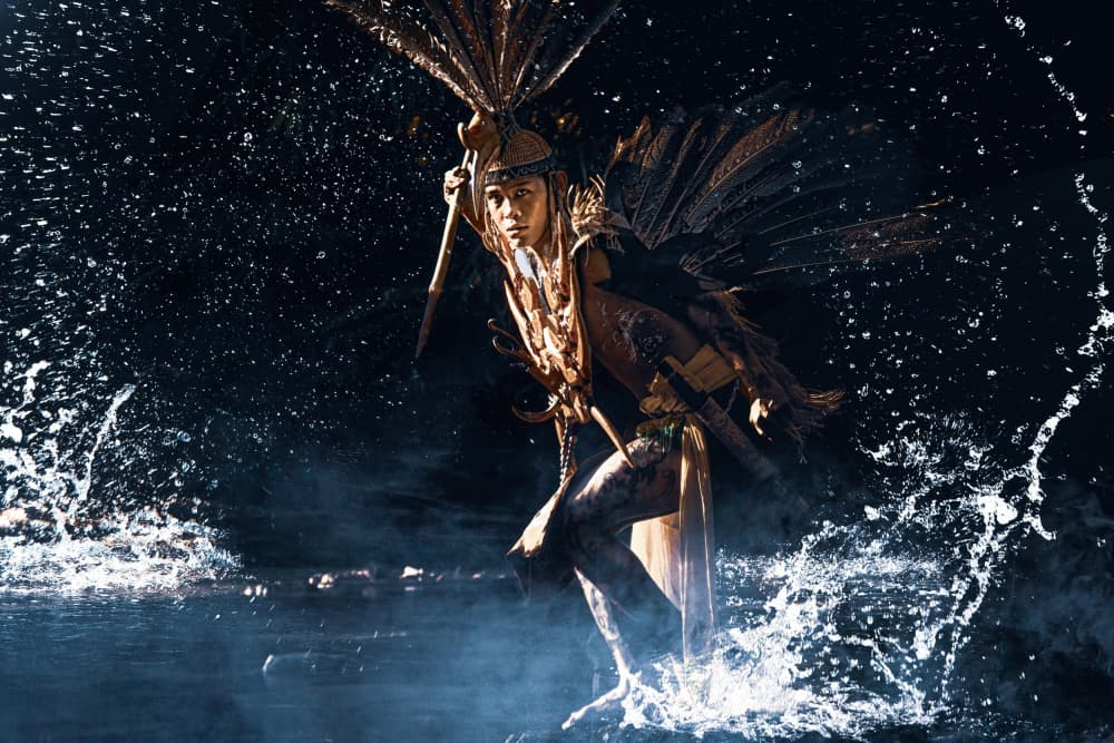 Warrior Splashing Water by Hary Muhammad — canvas wall art